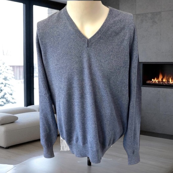 Brunello Cucinelli Bergdorf  Goodman Blue 100% CASHMERE Sweater Size EU 50 - Picture 1 of 11